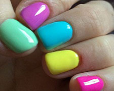 multi color nail polish